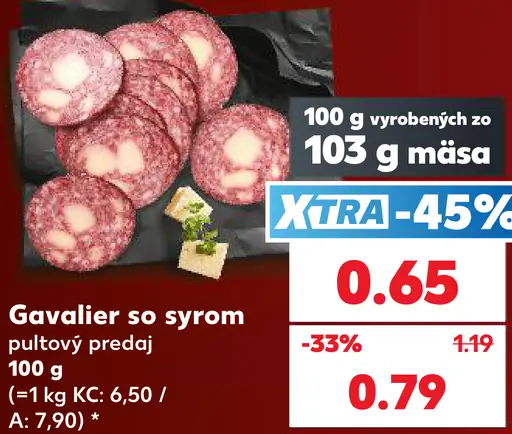 Gavl... so syrom, pultový predaj