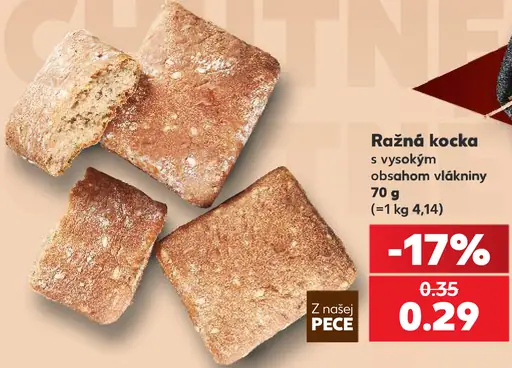 Ražná kocka s vysokým obsahom vlákniny