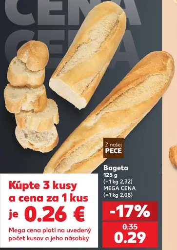 Bageta – mega cena pri kúpe 3 kusov