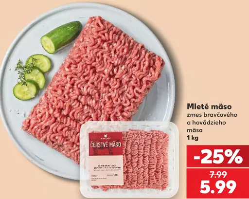 Mleté mäso zmes bravčového a hovädzieho mäsa