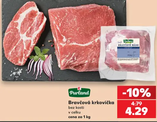 Pureland bravčová krkovička bez kosti v celku