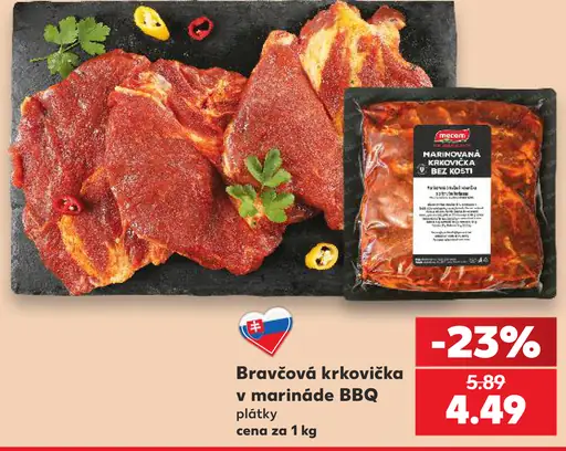 Bravčová krkovička v marináde BBQ