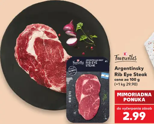 Favourites Argentínsky Rib Eye Steak