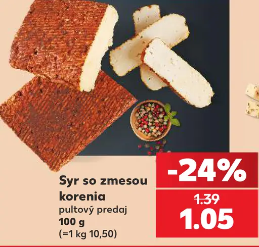 Syr so zmesou korenia