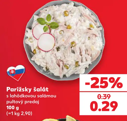 Parížsky šalát s lahôdkovou salámou