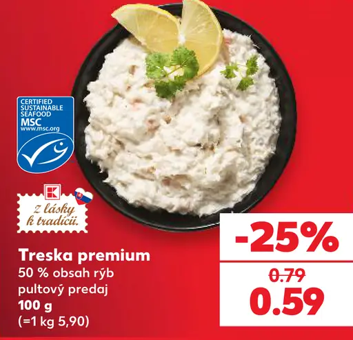 Treska premium 50 % obsah rýb