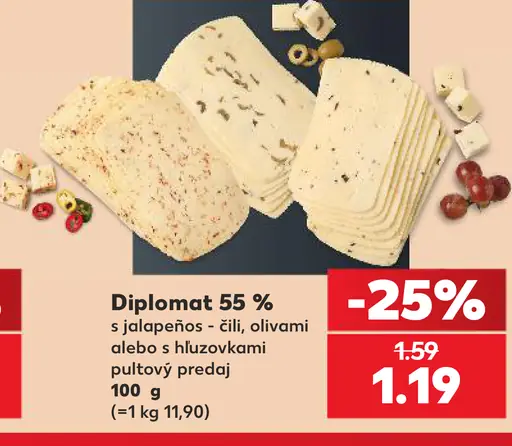 Diplomát 55 % s jalapeños a čili