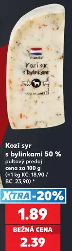 Kozí syr s bylinkami 50 %