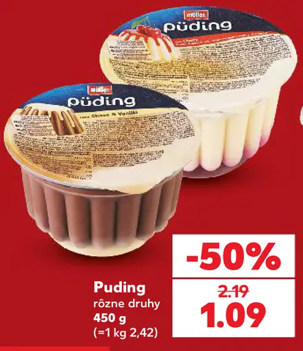 Puding Müller rôzne druhy