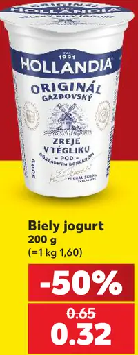 Hollandia biely jogurt originál gazdovský
