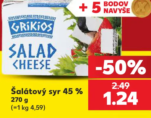Grikios šalátový syr 45 %