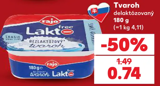 Rajo Laktó-free delaktózovaný tvaroh