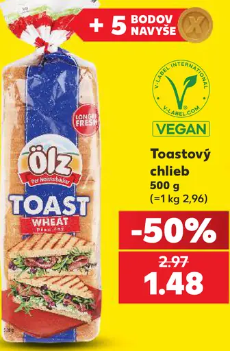 Ölz toastový chlieb wheat