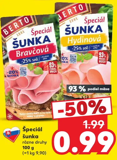 Berto Špeciál šunka bravčová