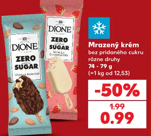 Dione mrazený krém bez pridaného cukru