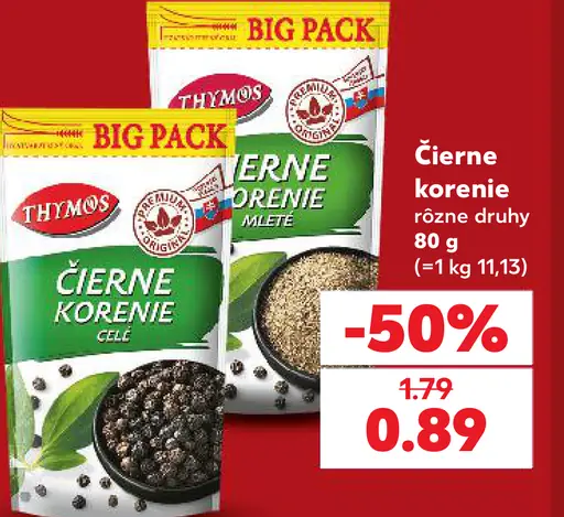 Thymos Čierne korenie celé