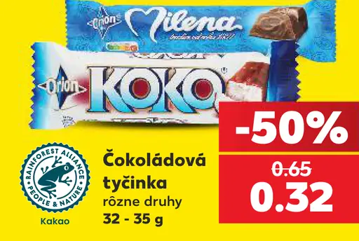 Orion čokoládová tyčinka – Koko, Milena