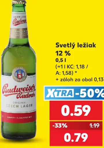 Budweiser Budvar Original svetlý ležiak