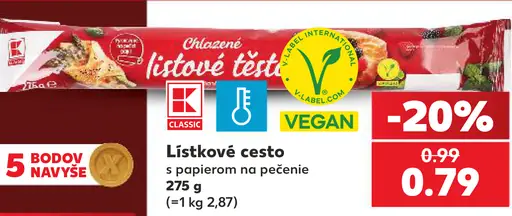 K-Classic Lístkové cesto s papierom na pečenie