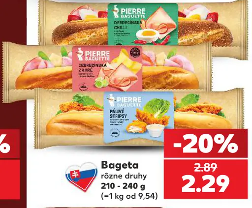Pierre Baguette bageta rôzne druhy