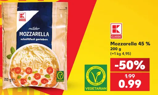 K-Classic Mozzarella 45%