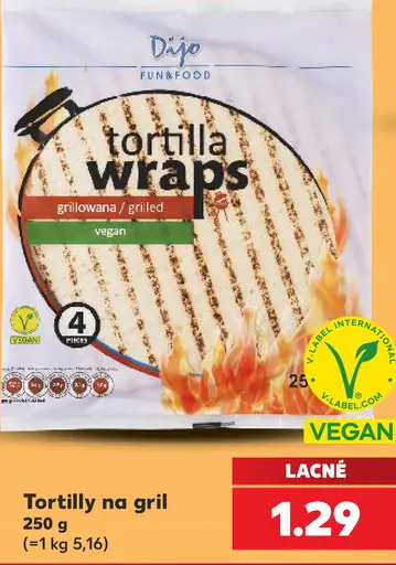 Dijo tortilly na gril, vegan