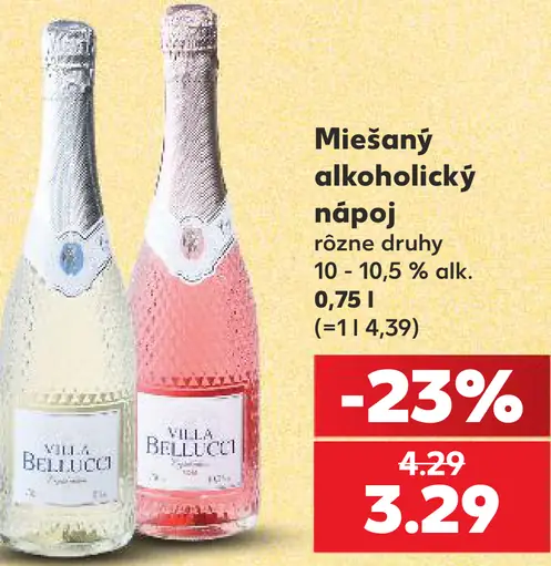 Villa Bellucci miešaný alkoholický nápoj – biely a ružový