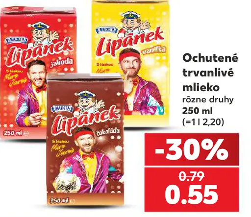 Lipánek ochutené trvanlivé mlieko