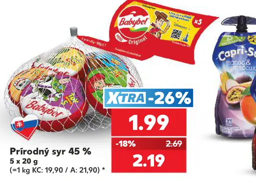 Prírodný syr 45 %