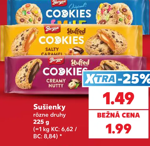 Bergy plnené cookies