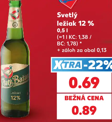 Zlatý Bažant 12% svetlý ležiak