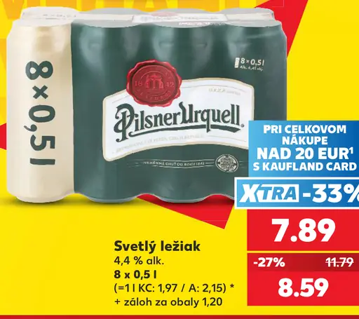 Pilsner Urquell Pivo ležiak svetlý