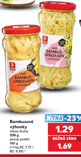 Asia bambusové výhonky – rôzne druhy