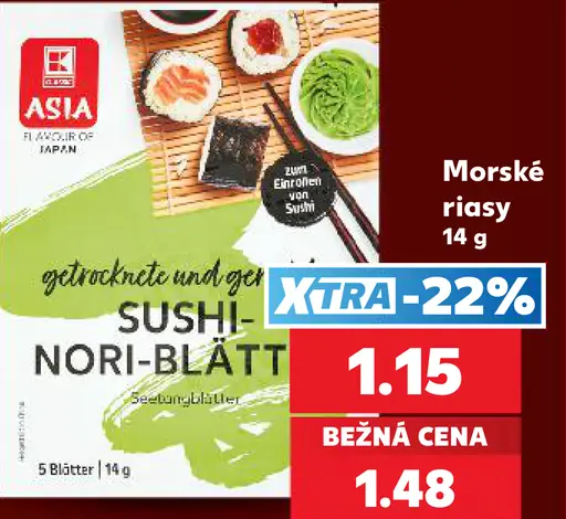 Asia morské riasy nori