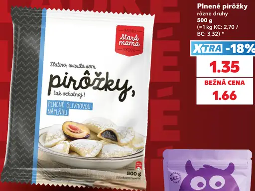 Stará mama plnené pirožky so slivkovou náplňou