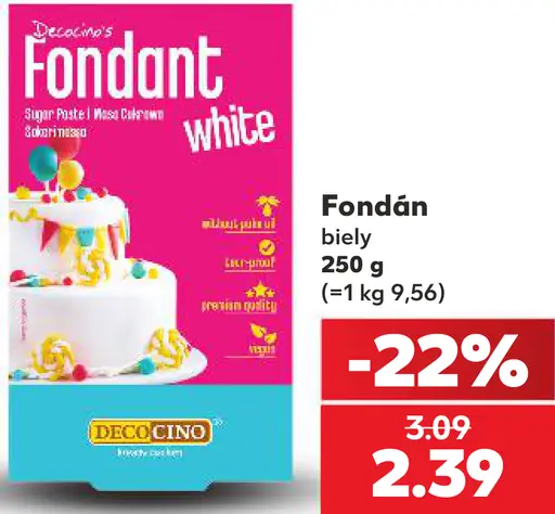 Decocino fondán biely