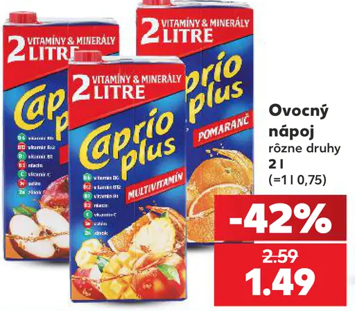 Caprio Plus ovocný nápoj