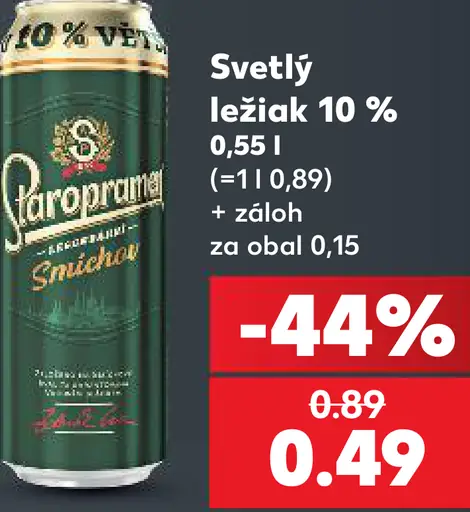 Zlatopramen svetlý ležiak 10 % plechovka
