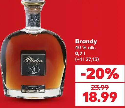 Pliska brandy XO 40 % alk.