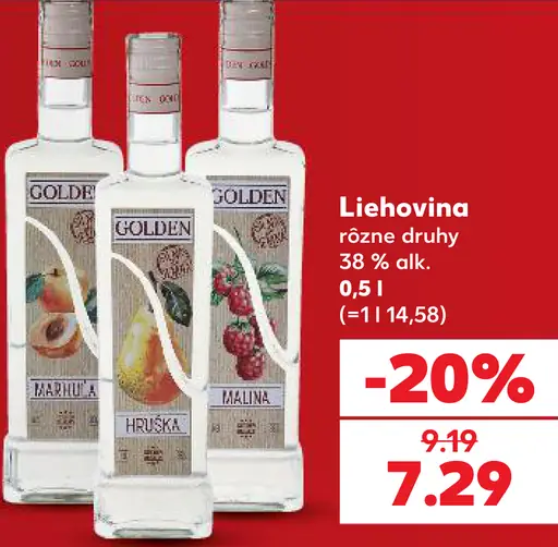 Golden liehovina rôzne druhy: marhuľa, hruška, malina