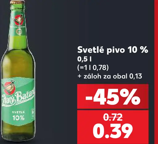 Zlatý Bažant 10% svetlé výčapné pivo