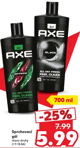 Axe sprchovací gél rôzne druhy