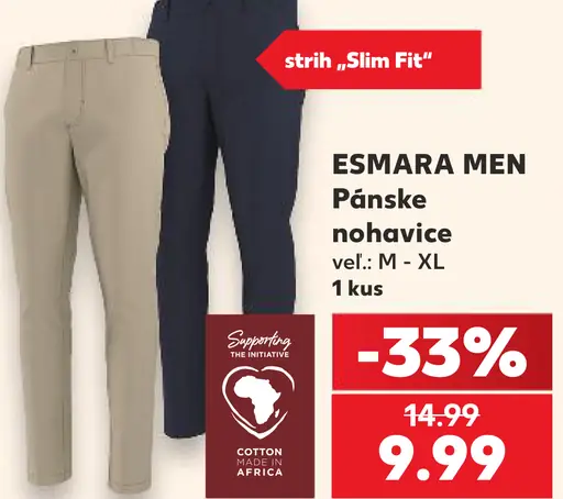 Esmara Men pánske nohavice strih Slim Fit