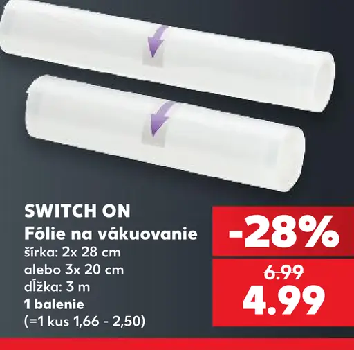 Switch On Fólie na vákuovanie