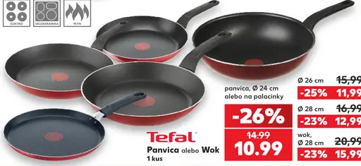Tefal Panvica alebo Wok – Ø 24 cm alebo panvica na palacinky