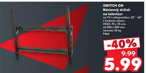 Switch On Nástenný držiak na televízor
