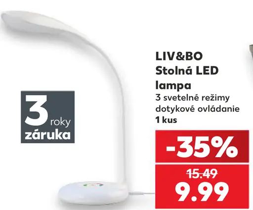 LIV&BO stolná LED lampa s dotykovým ovládaním