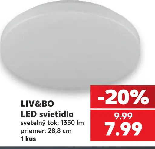 LIV&BO LED svetidlo, svetelný tok 1350 lm