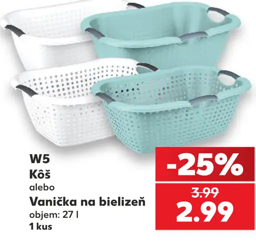 W5 Kôš alebo vanička na bielizeň