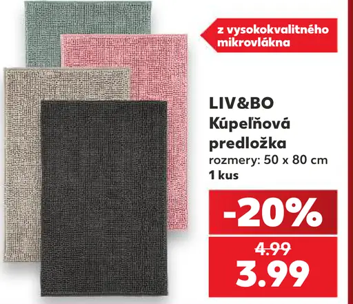 LIV&BO Kúpeľňová predložka
